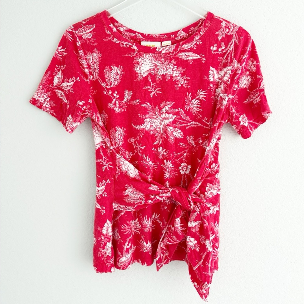 Anthropologie Maeve Sherbrooke Tie-Waist Top Floral Print - Picture 2 of 9